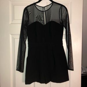 BCBG Black Mesh Romper